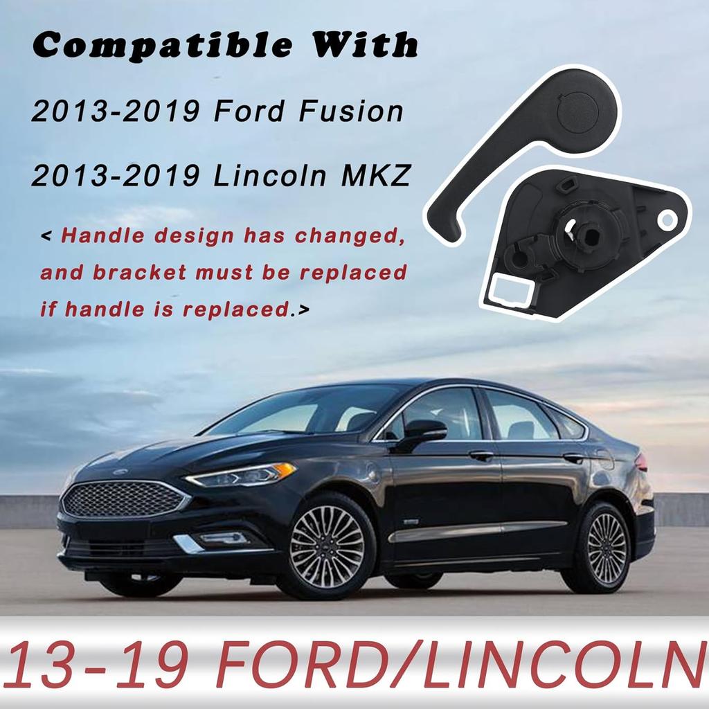Ручка открывания капота в сборе | Совместима с 2013- Ford Fusion Lincoln MKZ | HS7Z-16B626-A DS7Z-99042C74-A Ручка с монтажным кронштейном