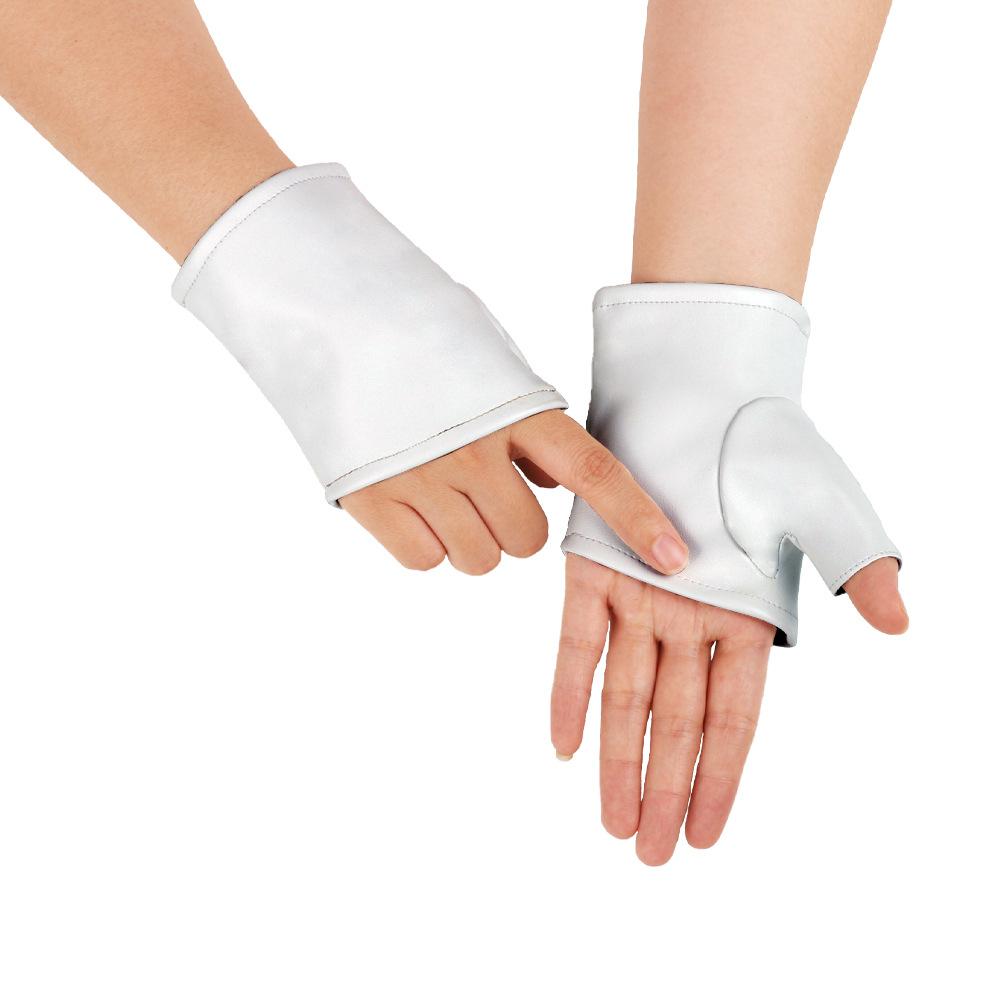 Танцевальные кожаные женские перчатки без пальцев из ПУ для ночного клуба, танца на пилоне, уличного танца, сценического выступления, перчатки для выступления звезды танца