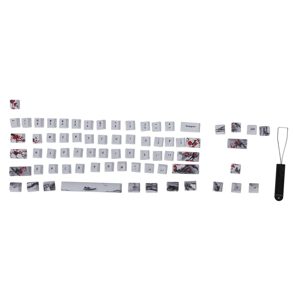Клавиатура Wangjiang Plum Blossome Keycap Design совместима с 6164 для механической клавиатуры своими руками