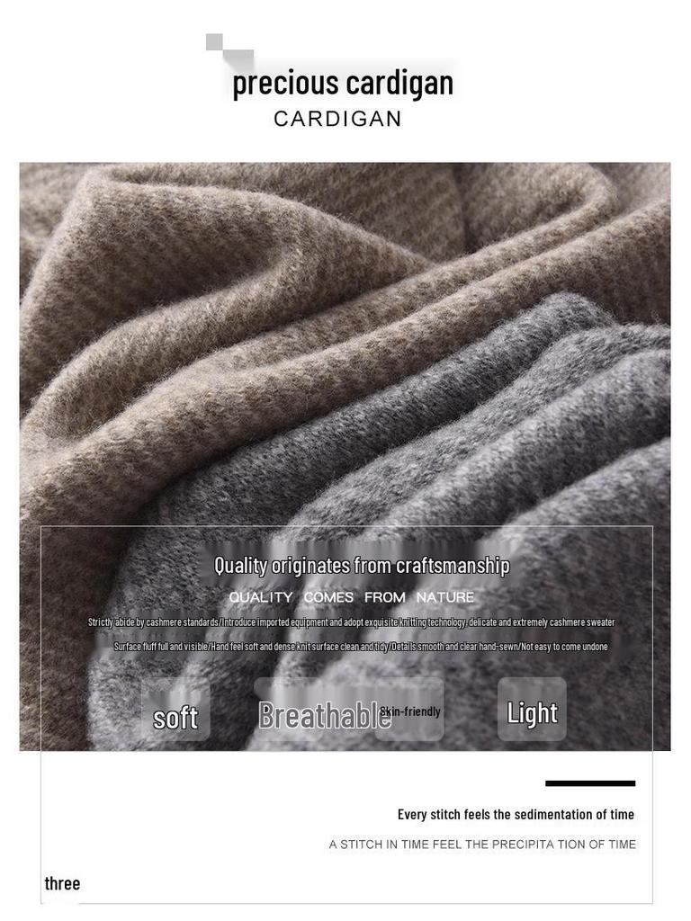 Мужской весенне-осенний свитер на молнии с полувысоким воротником - Повседневный, Универсальный, Однотонный пуловер