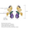 Original Designer Butterfly Earrings Natural Style S925 Silver Natural Gemstone Amethyst Earrings Earrings