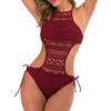 Women Swimsuit Lace Up Wireless Summer Clothing Square Neck Women Swimsuit for Beach