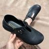 Retro Literary Single Shoes Spring Handmade Women's Shoes Low Heel Casual Round Head Comfortable Soft Bottom One Word Belt Mary Jane Shoes