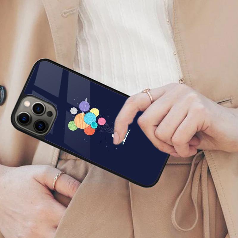 Магнитный чехол для телефона с рисунком планет-шариков Для APPLE iPhone 17 Air 16 14 13 12 Pro Max 15 Plus Беспроводная зарядка С покрытием MagSafe