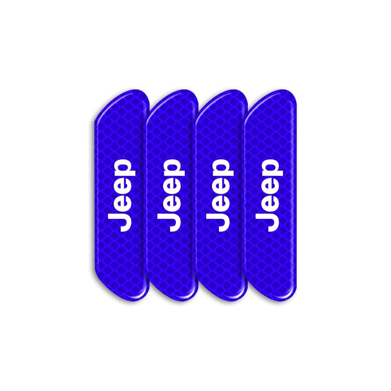 CNG1 4PCS/set Car Reflective Strips Warning Stickers Badge For Jeep Gladiator Grand Cherokee Compass Accessory Renegade Wrangler JL