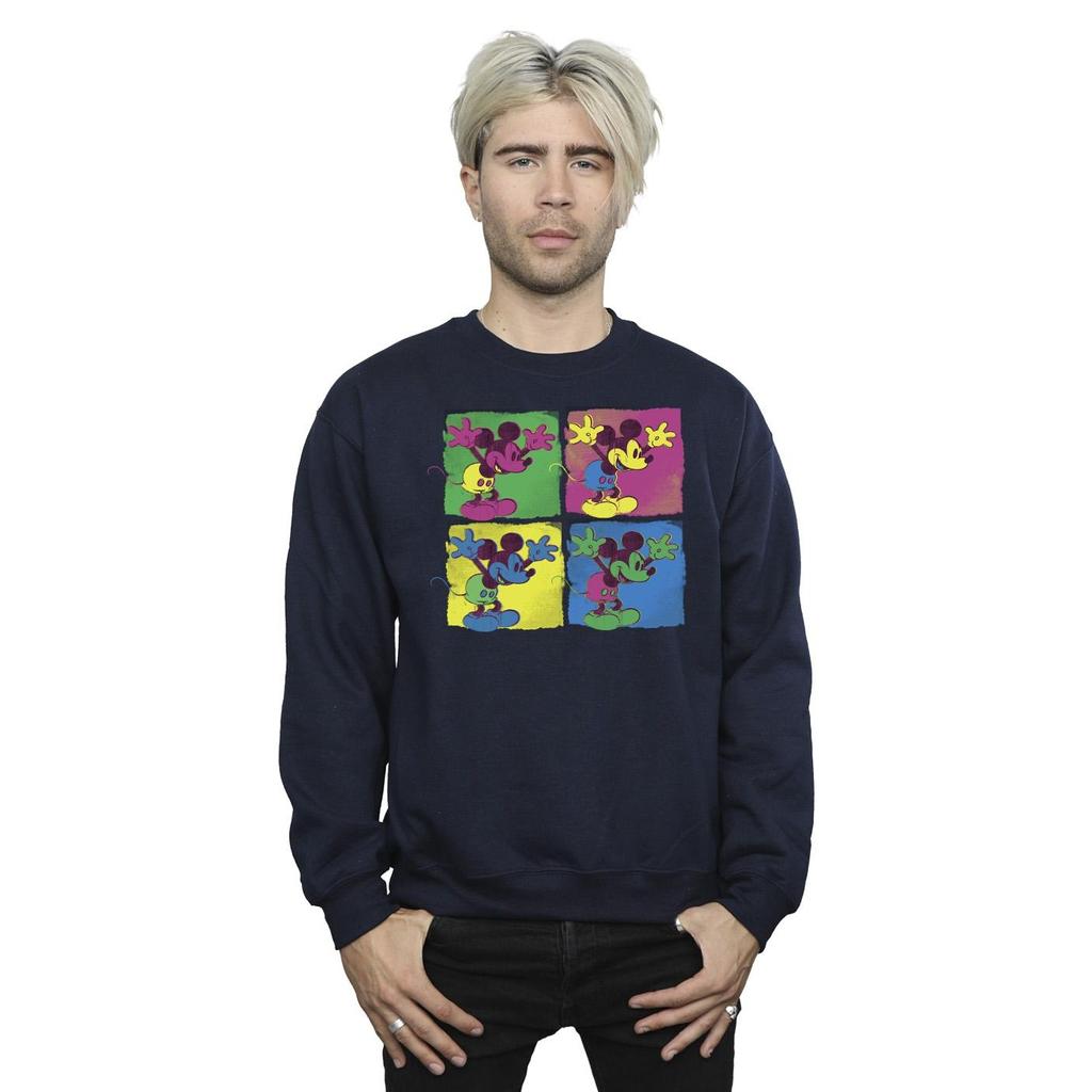 Disney Mens Mickey Mouse Pop Art Sweatshirt