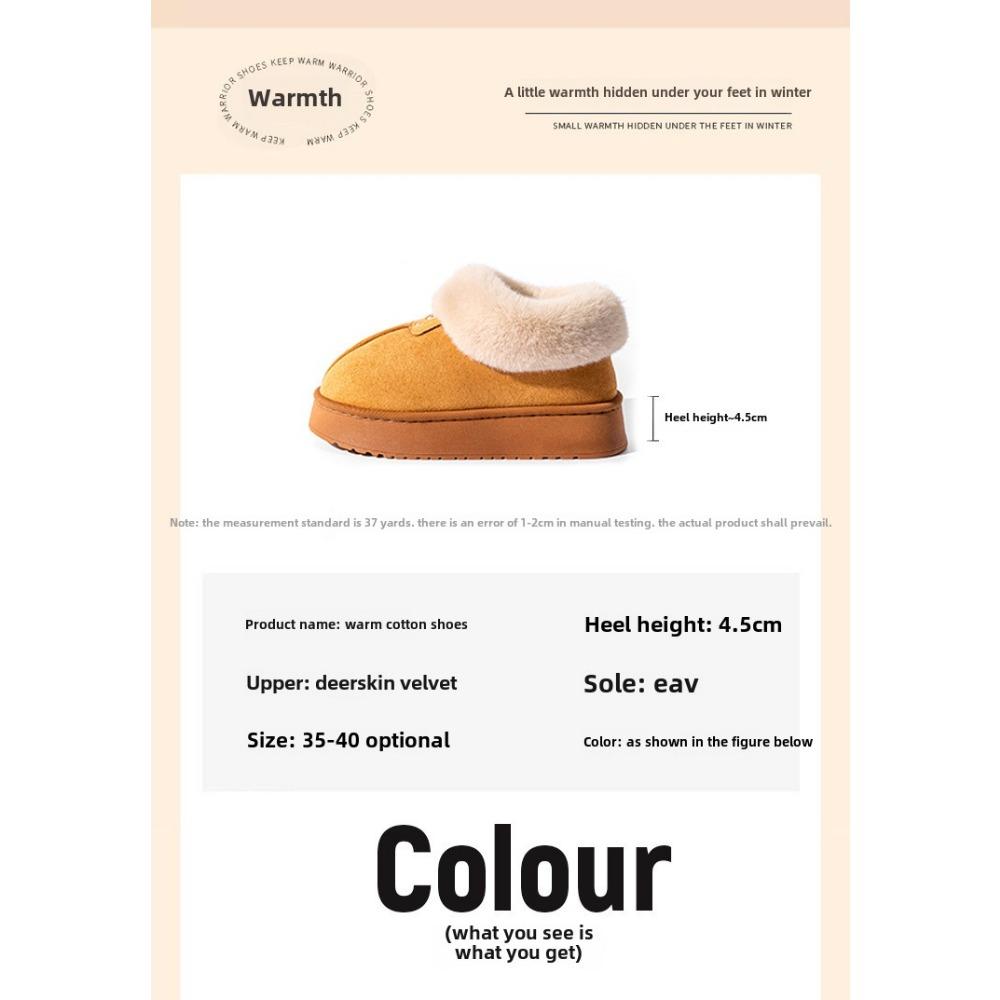 Хлопковые тапочки женские, зимние простые, можно носить вне упаковки с зимними ботинками, мягкие и утолщенные теплые меховые тапочки, пара хлопковых туфель