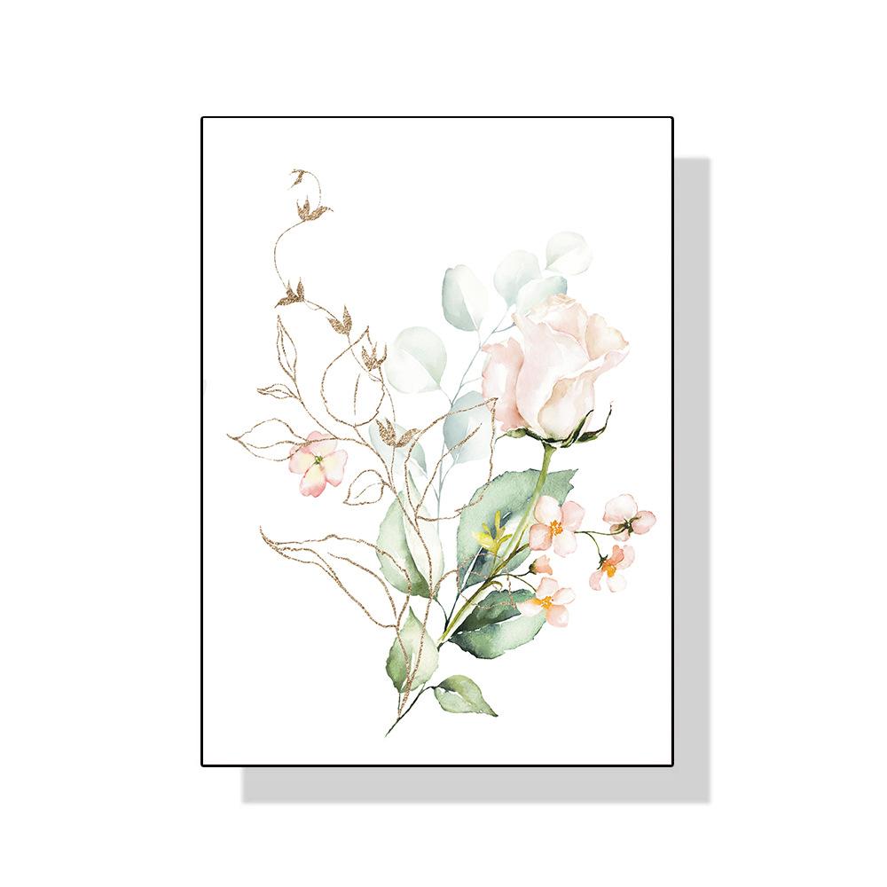 Fresh Green Plant Flower Poster Canvas Painting For Living Room Study Bedroom Wall Decoration