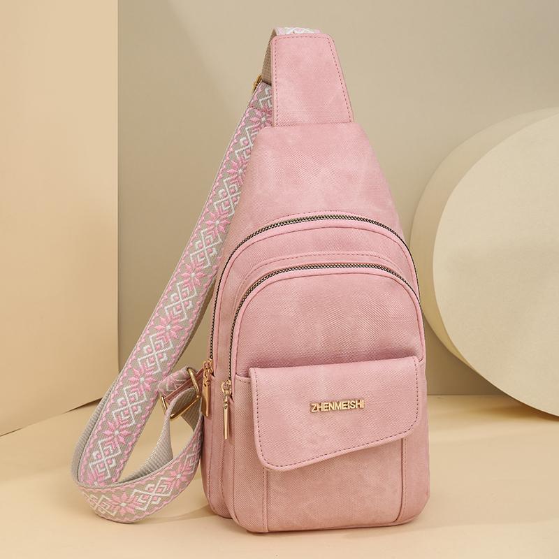 Soft Leather Chest Bag Women Crossbody Bag Single Shoulder Bag