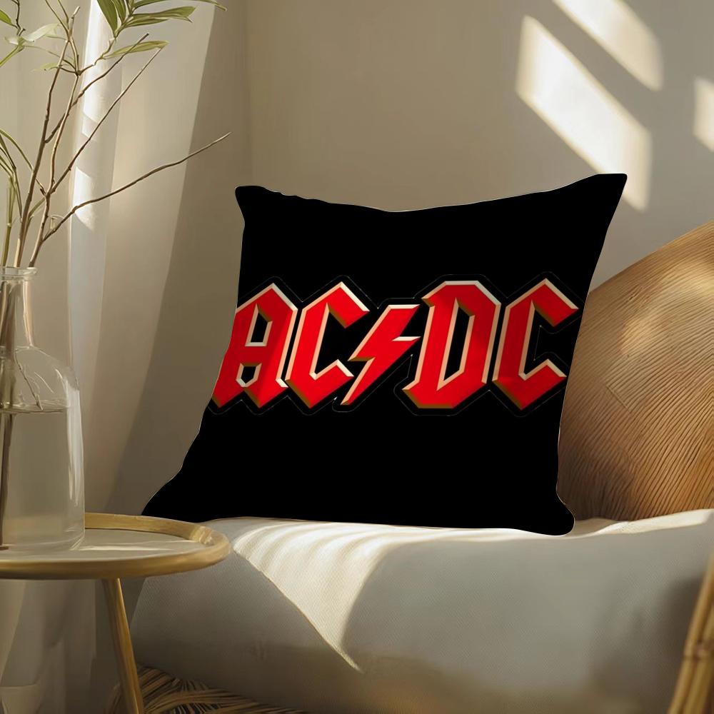 Подушка с изображением группы ACDC Классическая Винтажная Наволочка Шёлковая Элегантная Комфорт Диван-кровать Невидимая Молния