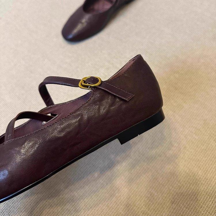 Версия из мягкой кожи~ Туфли Мэри Джейн 2025 весна новые ретро женские туфли летние лоферы универсальные маленькие кожаные туфли однотонные туфли