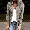 Women's Mid-Length Long-Sleeve Denim Jacket Shirt - European & American Style