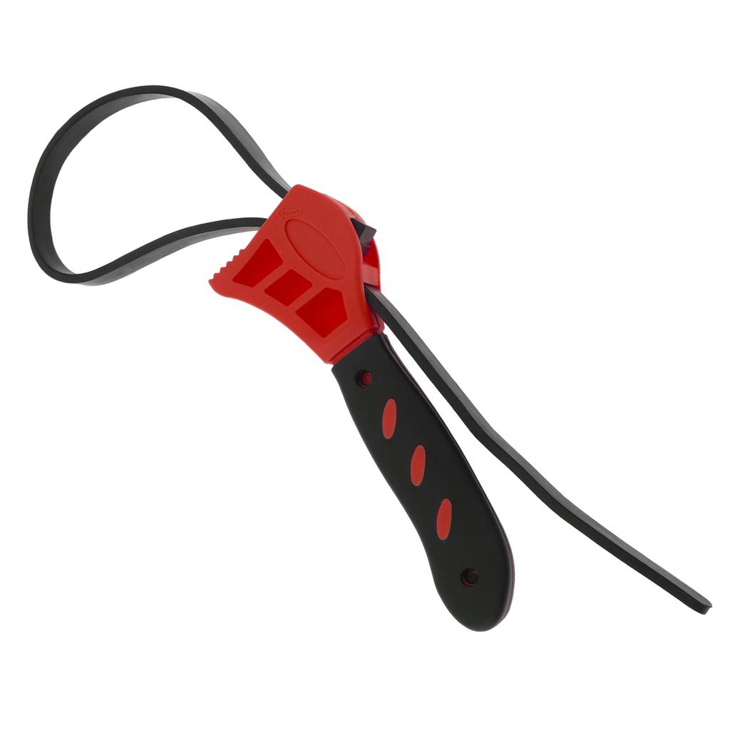 2PCS Adjustable Rubber Strap Wrench Fit for Oil Filter Element, Pipeline, Can Opener, 8 Inch and 6 Inch Handle Lengths Rubber Strap Wrench