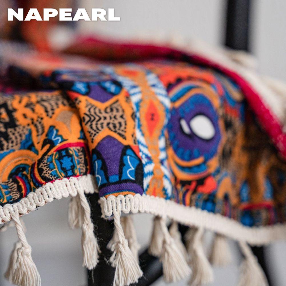 1 шт. NAPEARL Bohemian Style Patchwork Printed Country Style Semi Blackout Шторы для маленьких окон Кухня Спальня Гостиная Балкон Домашний декор