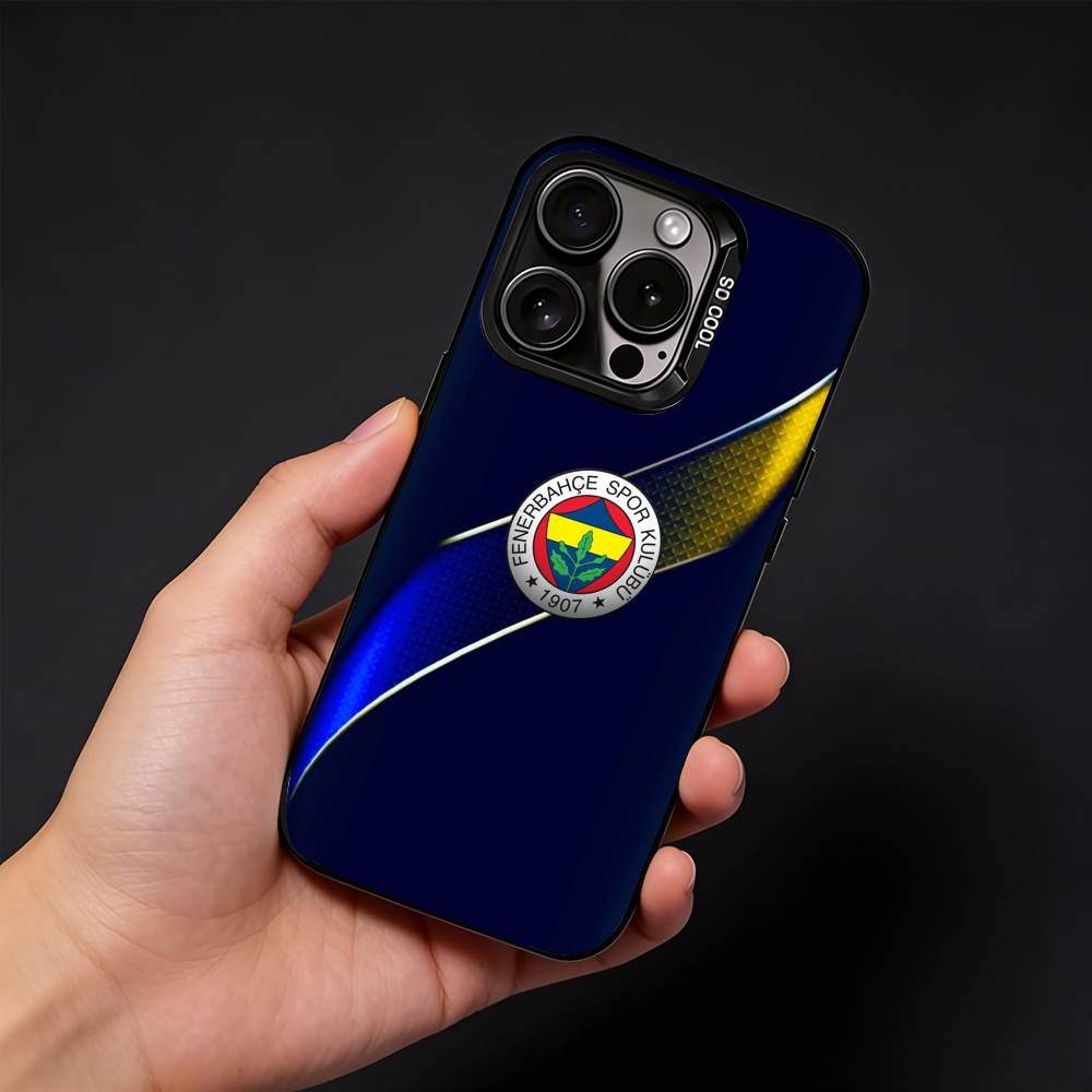 EPC Турция F-F Фенербахче Чехол для телефона для iPhone17, 16,15,14,13,12 Pro Max Черный Конфетный Матовый Ударопрочный Чехол