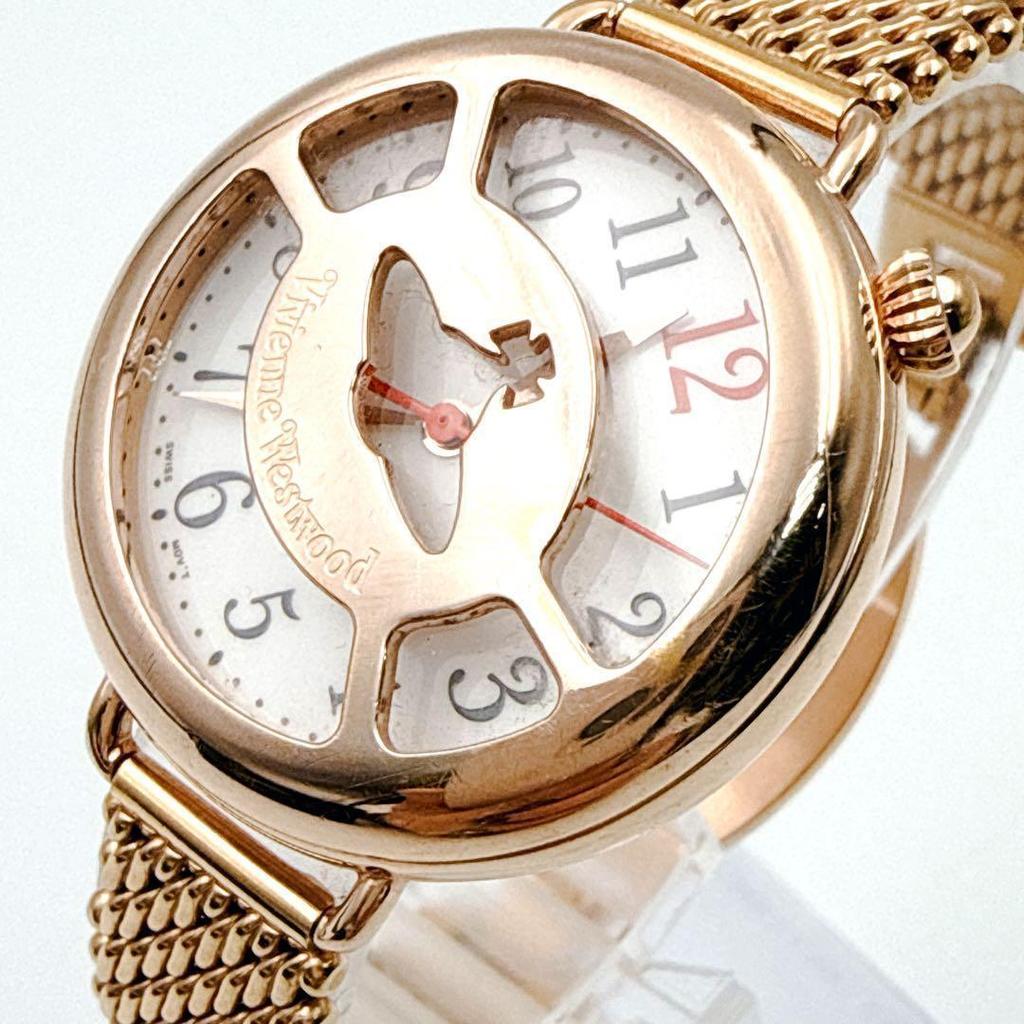 Б/у Редкие/Снятые с производства Часы Vivienne Westwood Orb Cage Золотые