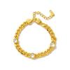 Stainless Steel Locking Chain With Dazzling Cz Gems For Daily Wear And Gift