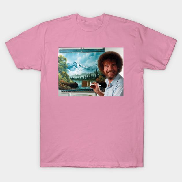 T Shirt Women Bob Ross Harajuku Print Kawaii Tshirt Summer Short Sleeve Female T-Shirt Top Tee