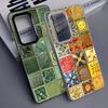 Italian Sicilian Style Floral Pattern Shockproof Phone Case for Samsung A17 A16 A15 A14 A37 A57 A36 A56 A26 A35 A55 A25 A34 A54