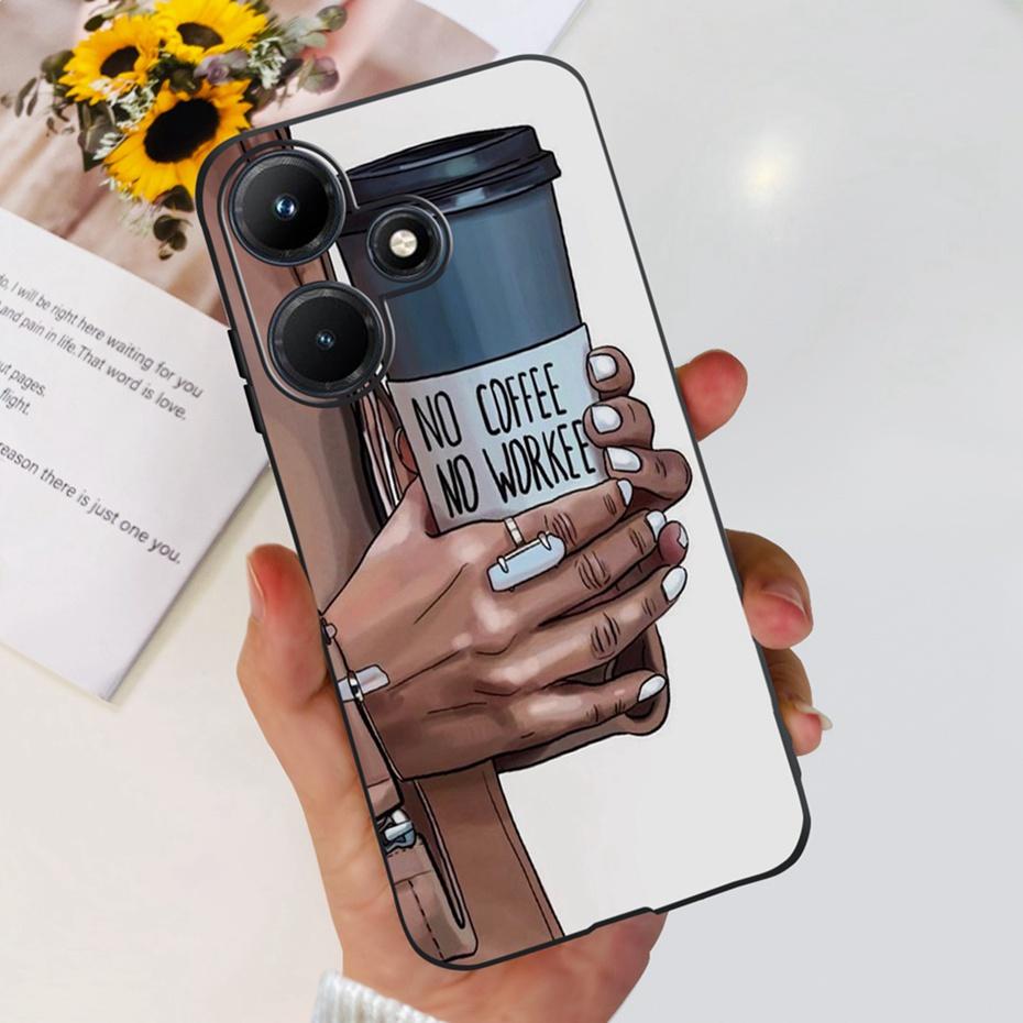 Милый Чехол Для Телефона Для Infinix Hot 30i Hot30 30 Play NFC 2023 Мягкий Силиконовый ТПУ Задняя Крышка Для Infinix Hot30i Hot 30 30Play
