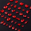 1440 стеклянных бриллиантов с плоским дном, большие красные бриллианты специальной формы для нейл-арта, аксессуары для ногтей своими руками, материалы, бриллианты специальной формы