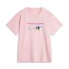 Li Ning X Disney Collaboration Series Универсальная дышащая свободная мягкая удобная футболка с коротким рукавом для женщин Топы Новые-кораллово-розовые AHSUA82-6