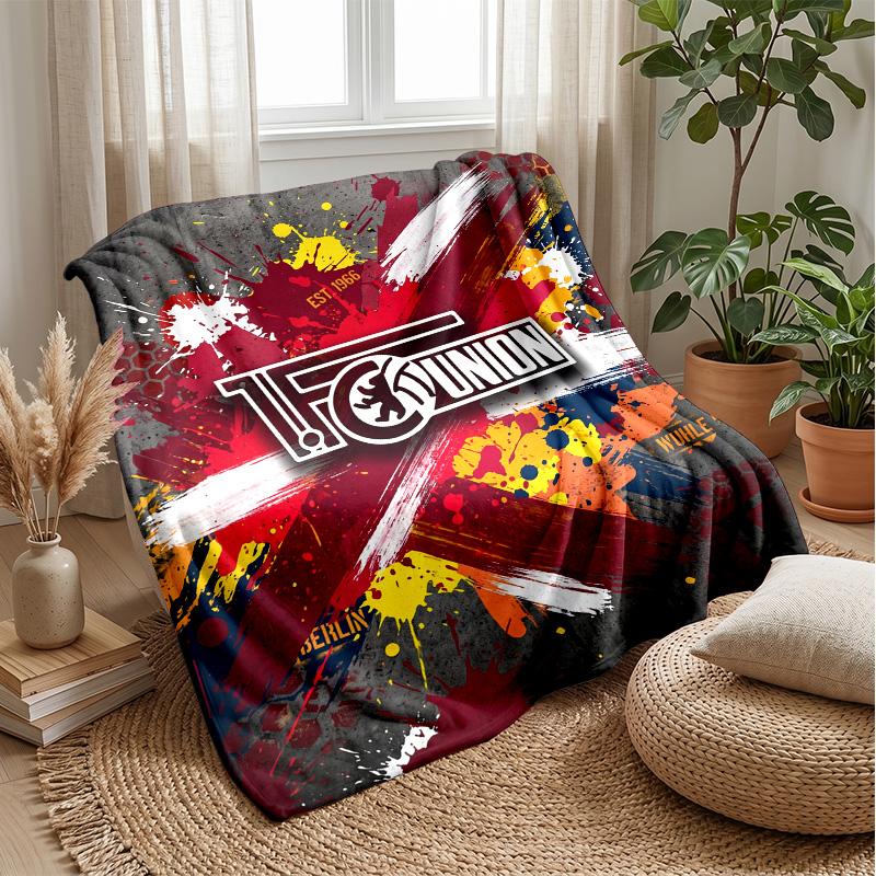 Union Berlin FC Soft Flannel Fleece Blanket Lightweight Cozy Warm Throw Blanket For Sofa Bed Home Decor