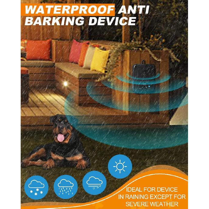Anti Barking Device for Dogs, Ultrasonic Dog Barking Control Devices Up To 50 Ft Range with 3 Modes, Rechargeable Waterproof Bark Deterrent Box, Dog