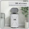 30L Metal Kitchen Bin, with Soft-Close Lid - Grey