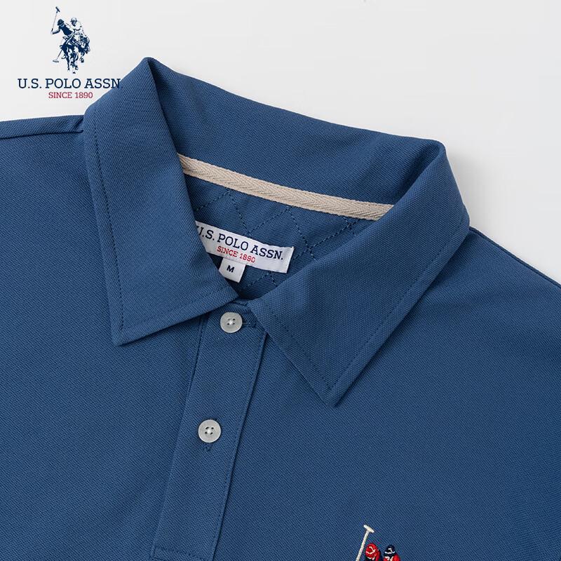 U.S. Polo Assn. Мужская рубашка-поло с длинным рукавом в стиле business casual