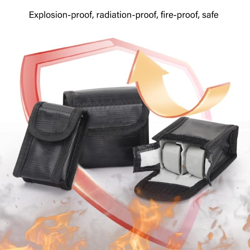 Lithium Battery Safe Storage Pouch For UAV Lithium Quadcopter Enthusiasts Fire Retardant 3 Size