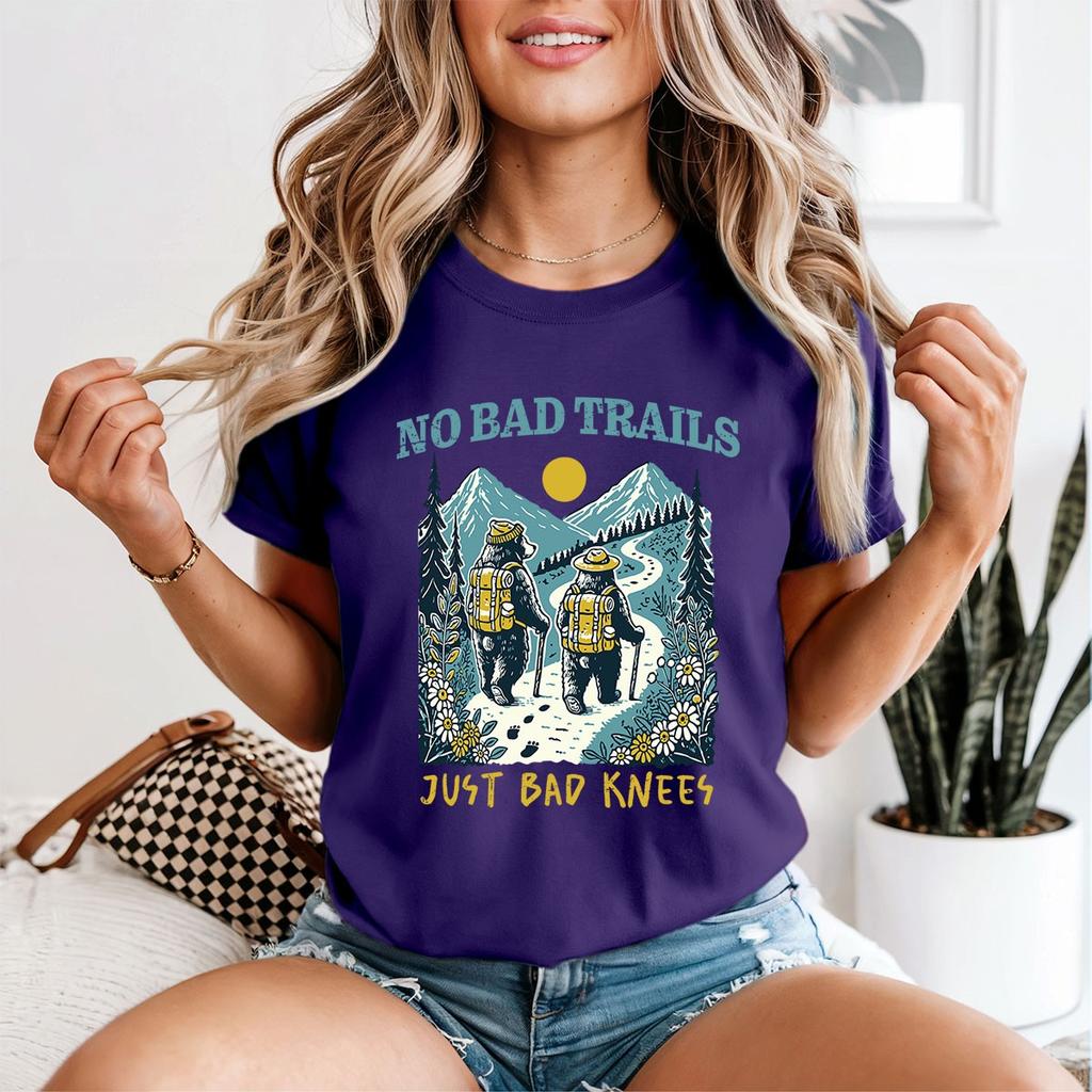 No Bad Trails Just Bad Knees Hiking Outdoor Unisexs TShirt Mountain Bears