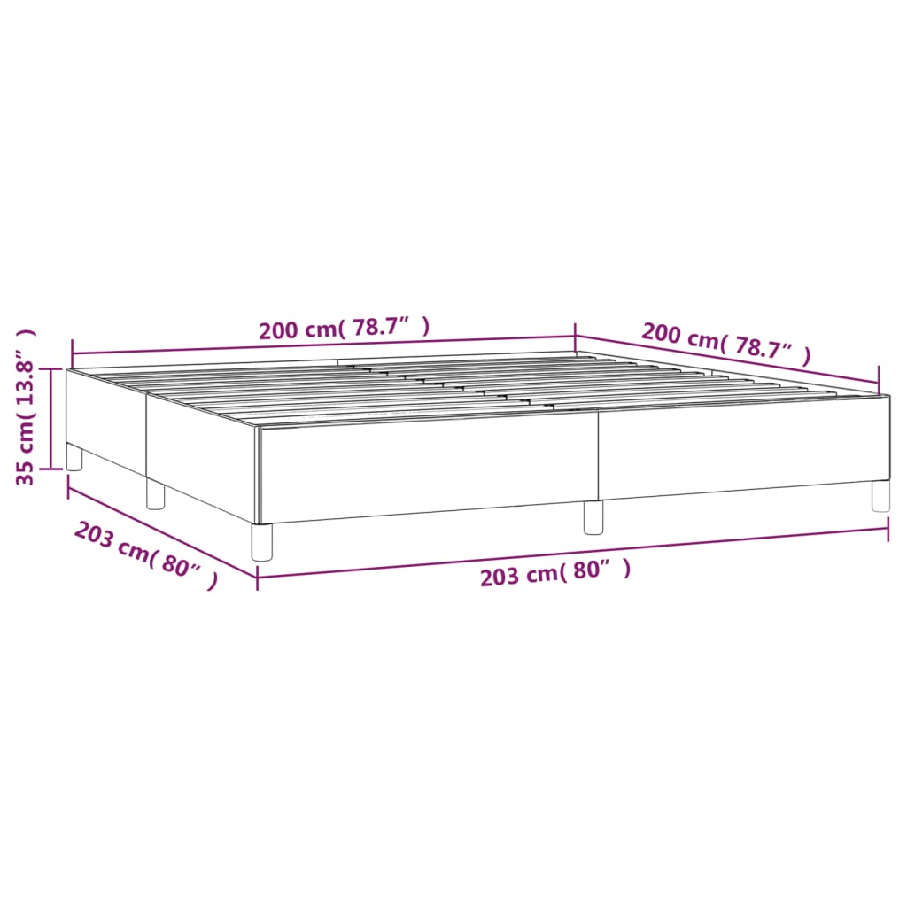 Bed Frame Cappuccino Brown 200x200 cm Artificial Leather