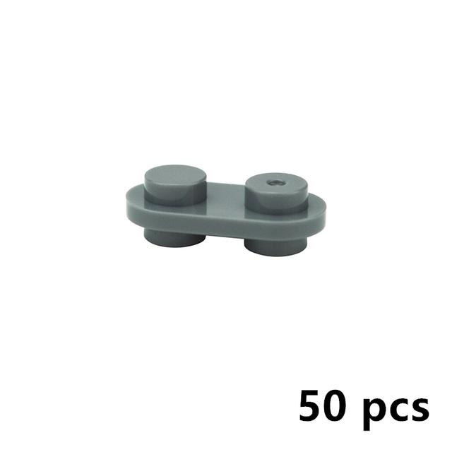 50 ШТ. Специальные пластины 1x1/1x2/2x2/1x4 с выступами с обеих сторон Детали Строительных Блоков MOC для DIY Технические Креативные Игрушки для Детей