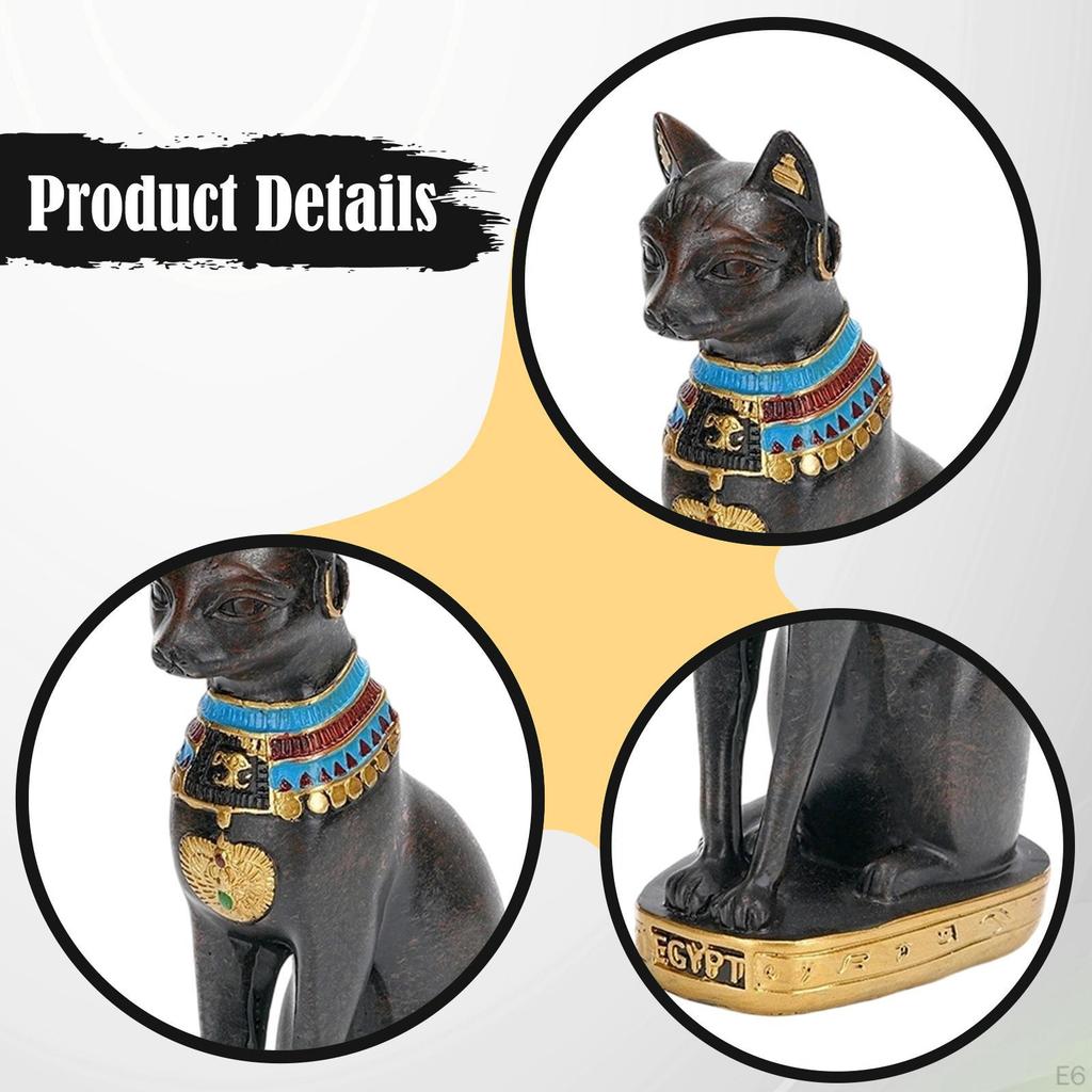 Египетская кошка Бастет статуэтка Древний Египет Баст фигурка Скульптура животного для гостиной шкафа бара