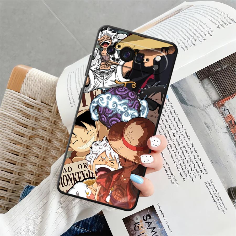 O-One Pieces Luffys Black Soft Shell Phone Case for Google Pixel 8a 7a 10 9 Pro XL 6a 6 7 8 Pro 9a