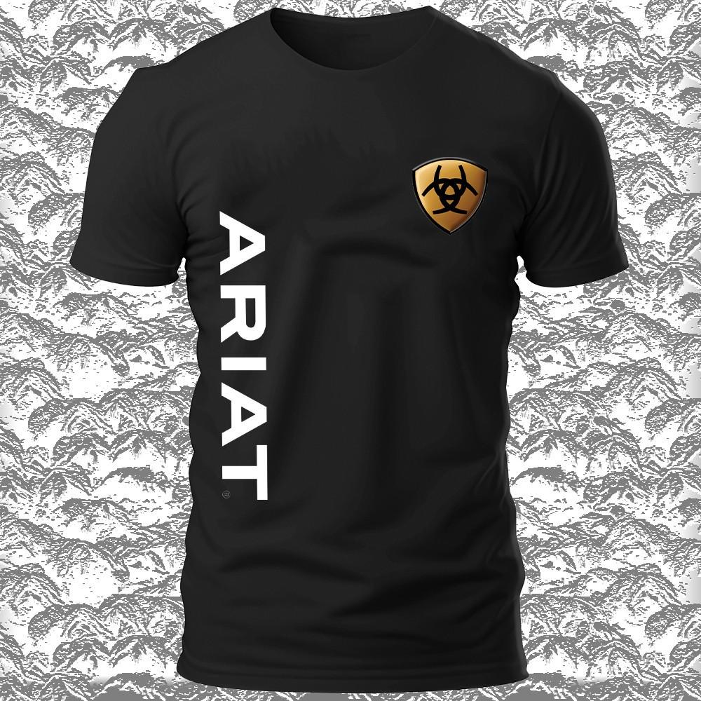 New Ariat International Logo Men's Funny T Shirt S-5XL MADE IN USA Unisex T-Shirt