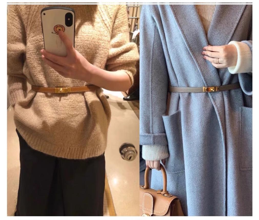 Women's Genuine Leather Kelly Belt - Versatile, Waist-Cinching, for Dresses & Coats