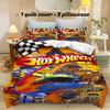 Cartoon Hot-wheel Duvet Cover Home Pillowcase Set Adult Bedroom Children Comforter Bedding