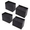 4 шт. прочная черная подставка 5 дюймов квадратная увеличенная расширенная мебельная подставка для офиса