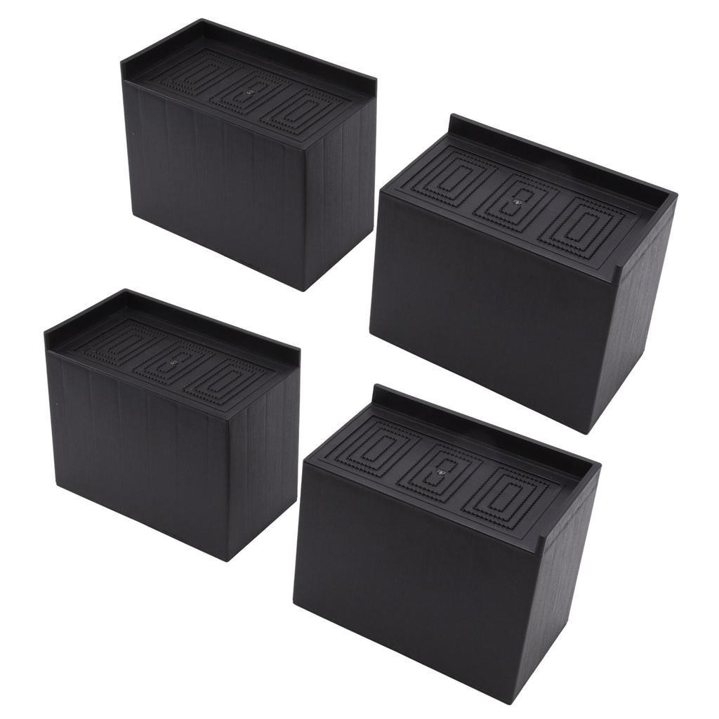 4 шт. прочная черная подставка 5 дюймов квадратная увеличенная расширенная мебельная подставка для офиса
