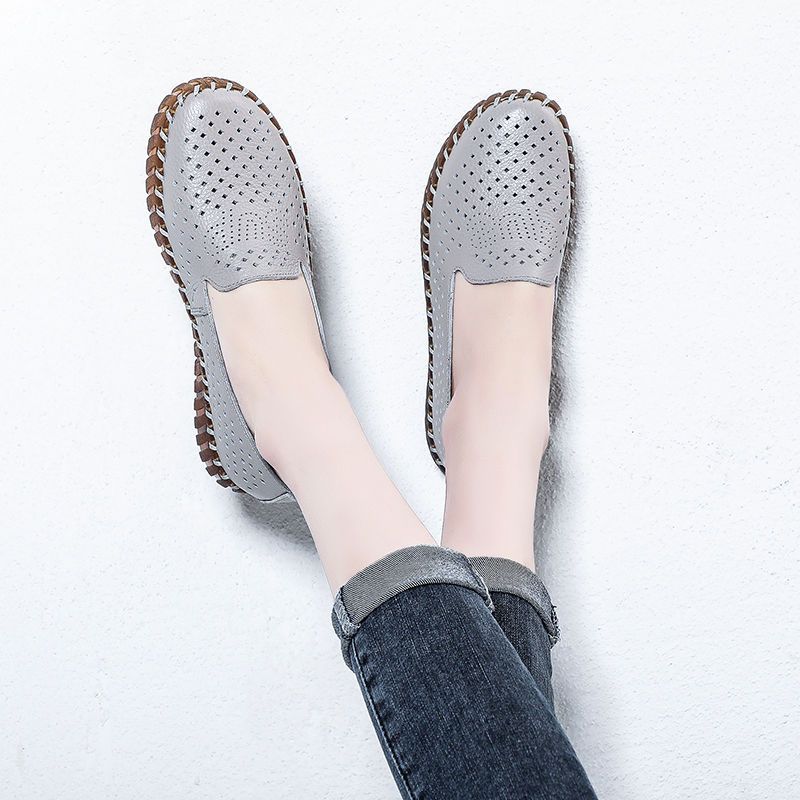 Летние сандалии, женская обувь на плоской подошве, дышащая повседневная обувь с сетчатой ​​подкладкой, противоскользящая обувь на мягкой подошве на плоской подошве