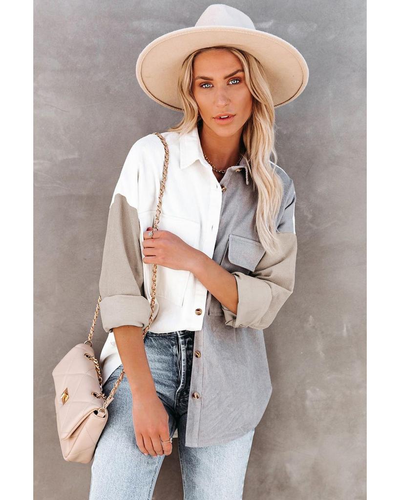 Azura Exchange Рубашка на пуговицах с карманом