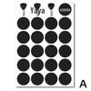 "Black Rewritable Self-Adhesive Blackboard Stickers: 4cm Round & 4x6 Square"