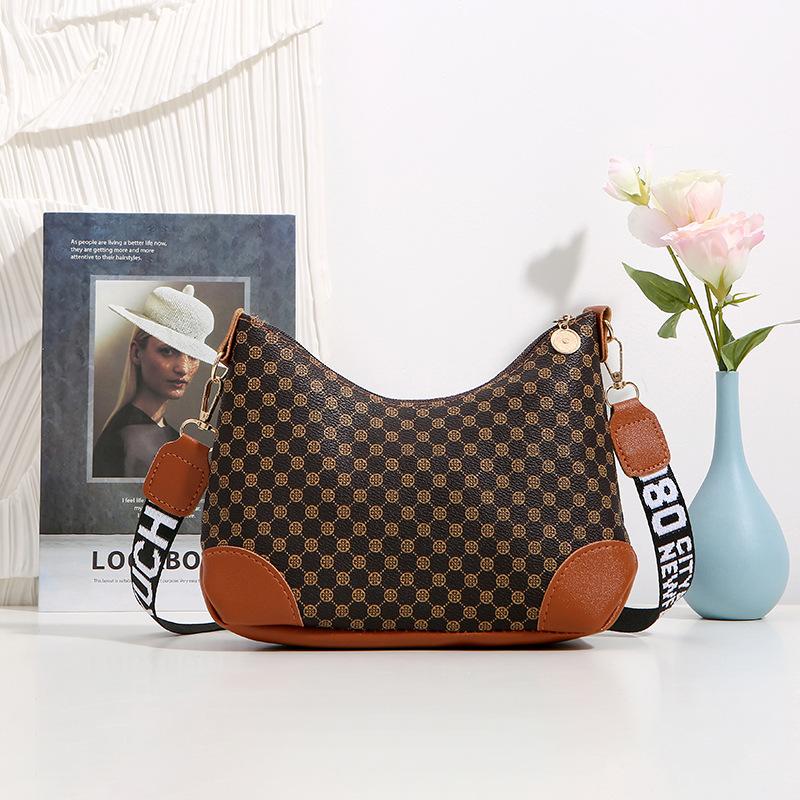 Женская сумка с принтом, сумка подмышку, новая модная сумка-мессенджер осень-зима, ретро и простая наплечная сумка-ведро, одна штука.