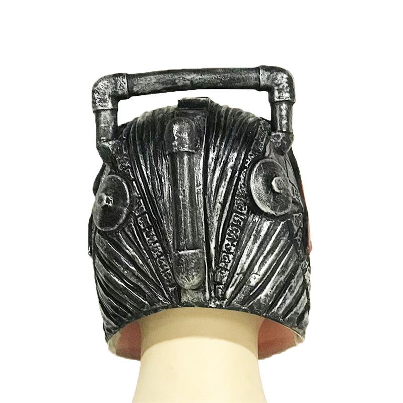 Anime Chainsaw Man-themed Chainsaw Man headgear, a terrifying and frightening chainsaw mask with blood flowing, a spooky prop for haunted houses