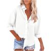 Women's Fashion Lapel Single Breasted Pocket Long Sleeve Solid Colour Casual Shirt Top