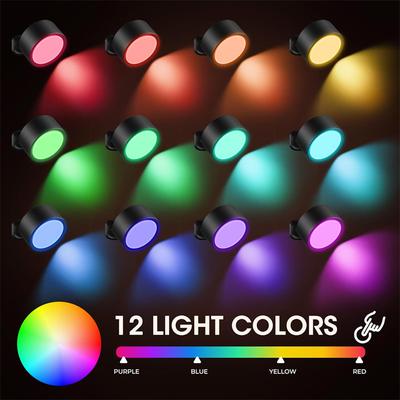 Вращающийся на 360° светодиодный настенный светильник, перезаряжаемый, RGB и 3 цвета, магнитный светодиодный прожектор, сенсорное дистанционное управление для освещения спальни и гостиной