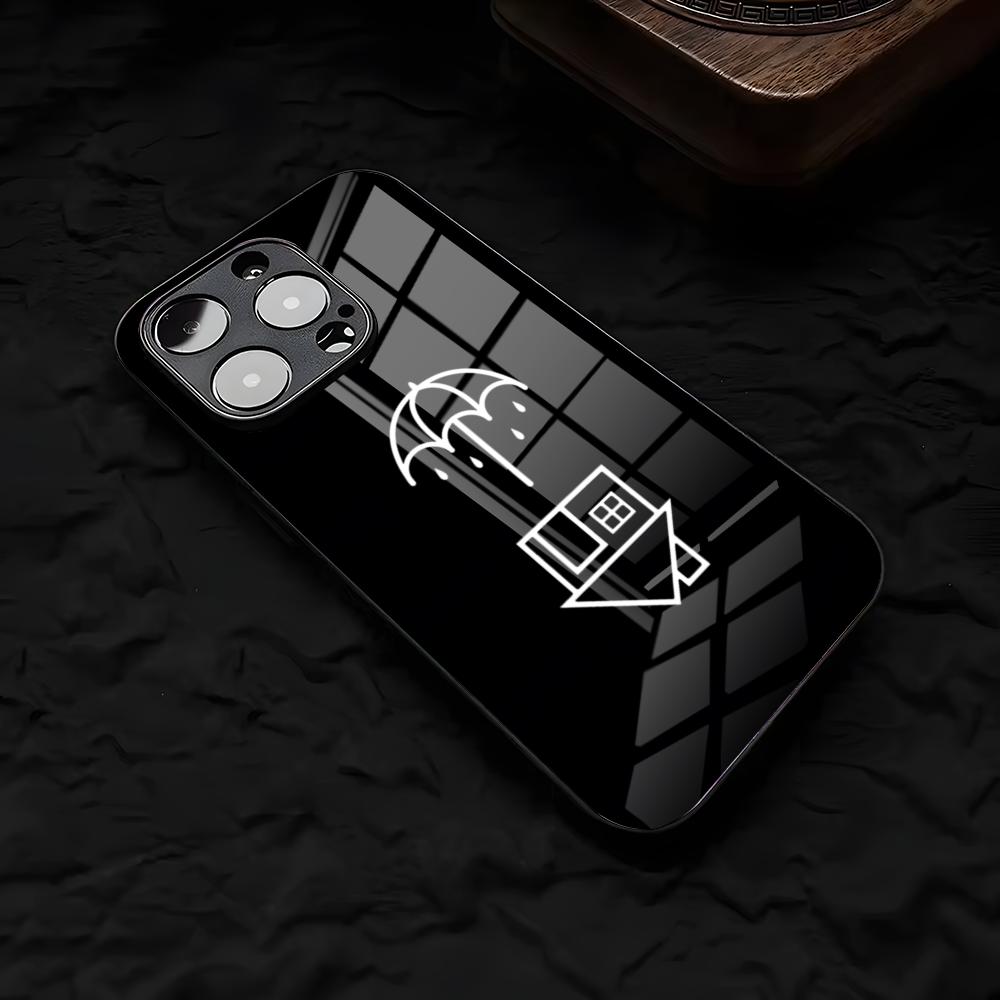 Чехол для телефона N-Neighbourhood Band для iPhone 17 Air 16 E Pro Max 15 14 13 Mini 12 Pro 11 Max Plus Черная стеклянная крышка