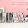 2Pcs Clear Acrylic CD Holder Organizer CD Display Rack up to 14 Standard CD Cases Media Shelf Storage Solution